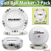 Ball Mark Poker Chip Golf Ball Marker Set of 9