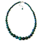 Journey Sterling Silver Azurite Bead Necklace