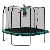 11' Square Trampoline with Safety Enclosure and Game