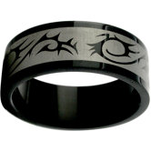 Etched Tribal Band Ring