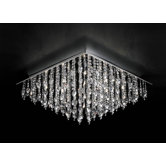 Ring Flush Ceiling Light with Crystal in Chrome