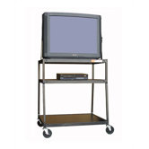 44" H Super Wide Body Steel AV Cart
