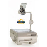 Open Head Triple Lens Overhead Projector (3000 lumens) with Fold Down Arm and Carry Handle