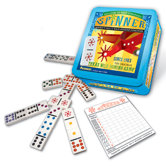 Double 9  Domino Game Set Plus Wild Spinner Tiles
