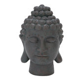 Table Top Polystone Buddha Head Sculpture