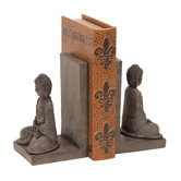 Library Polystone Buddha Bookend (Set of 2)