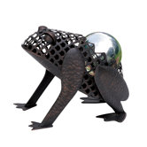 Metal Frog Gazing Ball