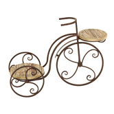 Garden Two Shelf Tricycle Planter Stand
