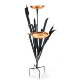 Double Cattail Birdbath