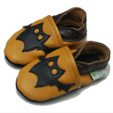 Halloween Bat Soft Sole Leather Baby Shoes
