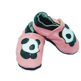 Panda Soft Sole Leather Baby Shoes