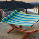 Ocean Breeze Quilted Hammock Bed with Stand
