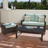 Bliss 3 Piece Deep Seating Group with Cushions