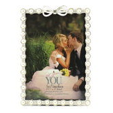 Britin Pearls and Bow Picture Frame