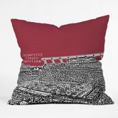 Bird Ave University of South Carolina Dark Throw Pillow