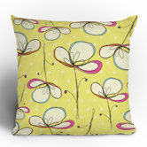 Rachael Taylor Floral Umbrellas Throw Pillow