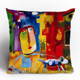 Robin Faye Gates Sylvia Needs Eggs Throw Pillow