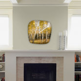 Bird Wanna Whistle Golden Aspen Modern Clock