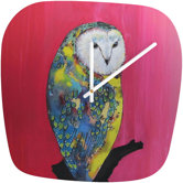 Clara Nilles Owl On Lipstick Clock