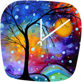 Madart Inc. Winter Sparkle Clock