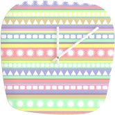 Romi Vega Pastel Pattern Clock