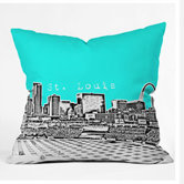 Bird Ave St Louis Throw Pillow