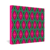 Wagner Campelo Ikat Leaves Gallery Wrapped Canvas