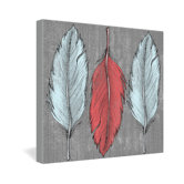 Wesley Bird Feathered Gallery Wrapped Canvas
