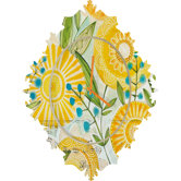 Cori Dantini Sun Burst Flowers Clock