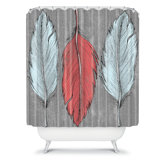 Wesley Bird Feathered Shower Curtain
