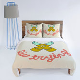 Wesley Bird Die Trying Duvet Cover Collection