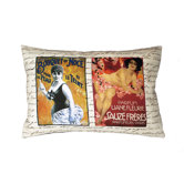French Perfume Ads Pillow