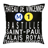 Paris Metro Pillow