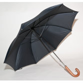 Classic Black Doorman Umbrella with Curved Handle