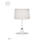 Nude 1 Light Table Lamp with Plise Shade