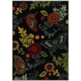 Young Attitudes Butterfly Fantasy Dark Shadow Kids Rug