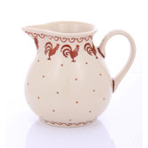 Country Rooster Medium Hand-Decorated Jug