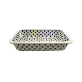 Cobalt Blue Spots 5.08cm Hand-Decorated Lasagne Dish