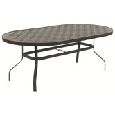 Patterned Oval Dining Table with Hole