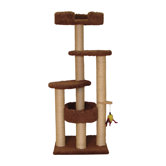 55" Three Post Cat Tree with Two Sky Loungers