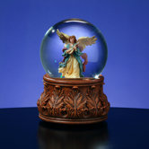 Angle Playing Mandolin Water Globe