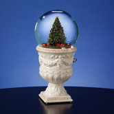 Christmas Tree Rotating Train Snow Globe Vase