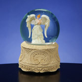 Angel Playing Harp Water Globe