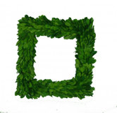 Boxwood 11" Square Wreath