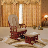 Colonial Padded Glider and Ottoman
