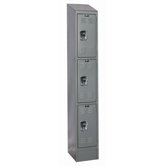 ReadyBuilt II One Wide Triple Tier Locker in Hallowell Gray