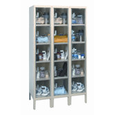 Safety-View Plus Stock Lockers - Five Tiers - 3 Sections (Assembled)