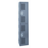 Welded Single-Point Ventialted Locker Double Tier 1 Wide