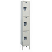 Maintenance-Free Quiet Stock Lockers - Triple Tier - 1 Section (Unassembled)