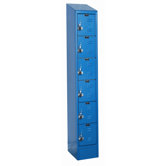 ReadyBuilt II One Wide Six Tier Locker in Marine Blue (Assembled)